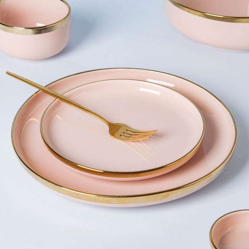 VERA Pink 27 Piece Dinner Set For 6