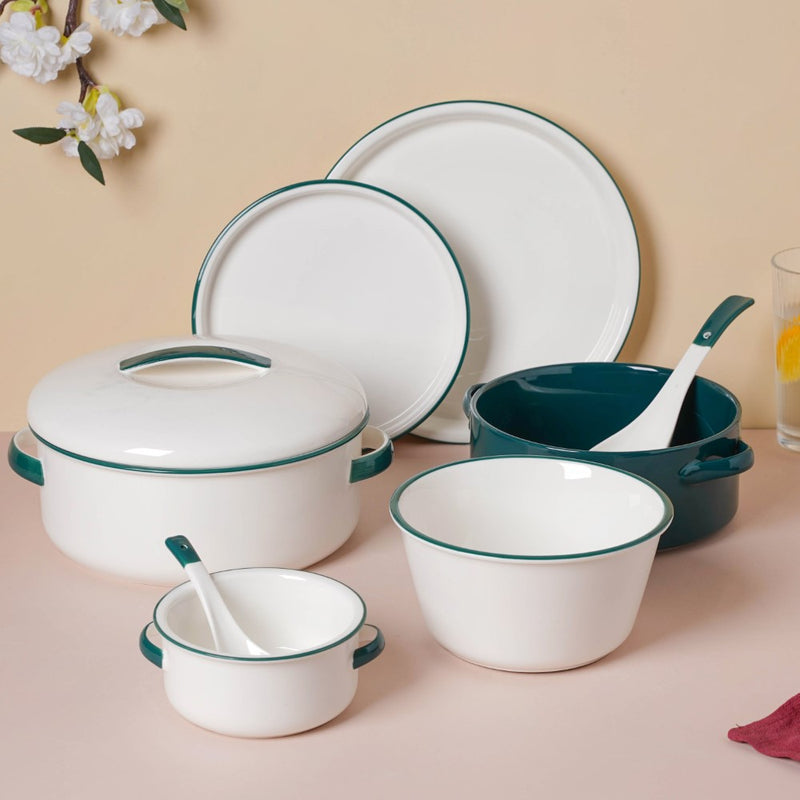 Green Toujours 31 Piece Dinner Set For 6