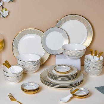Aurelea 33 Piece Dinner Set For 6