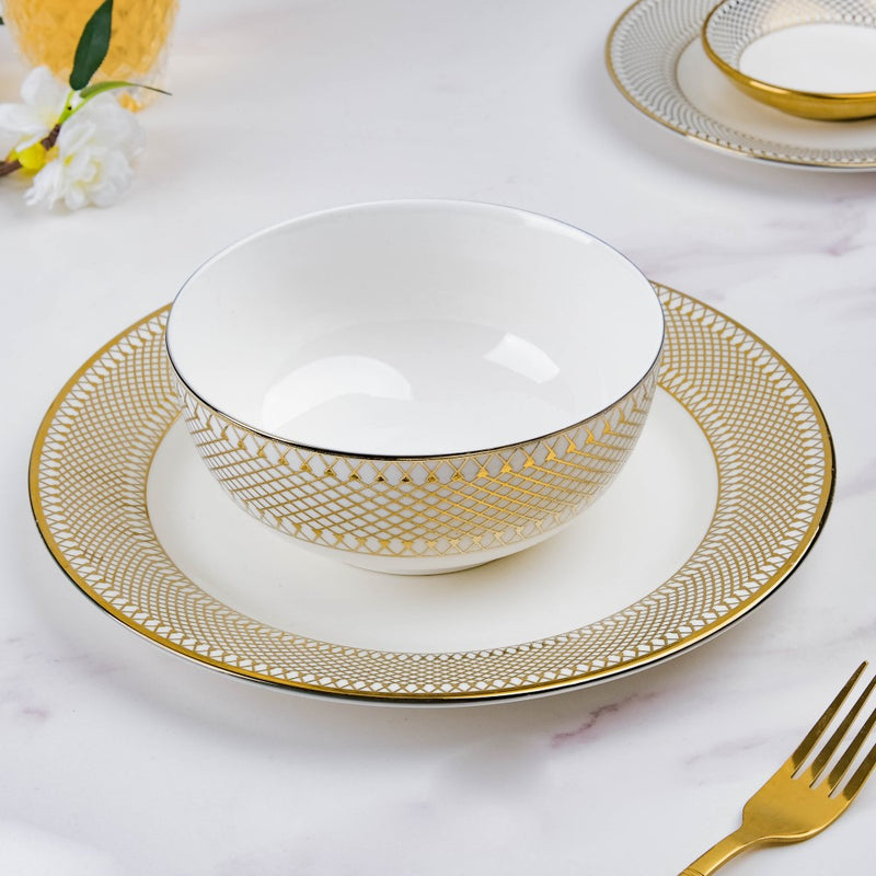 Aurelea 33 Piece Dinner Set For 6