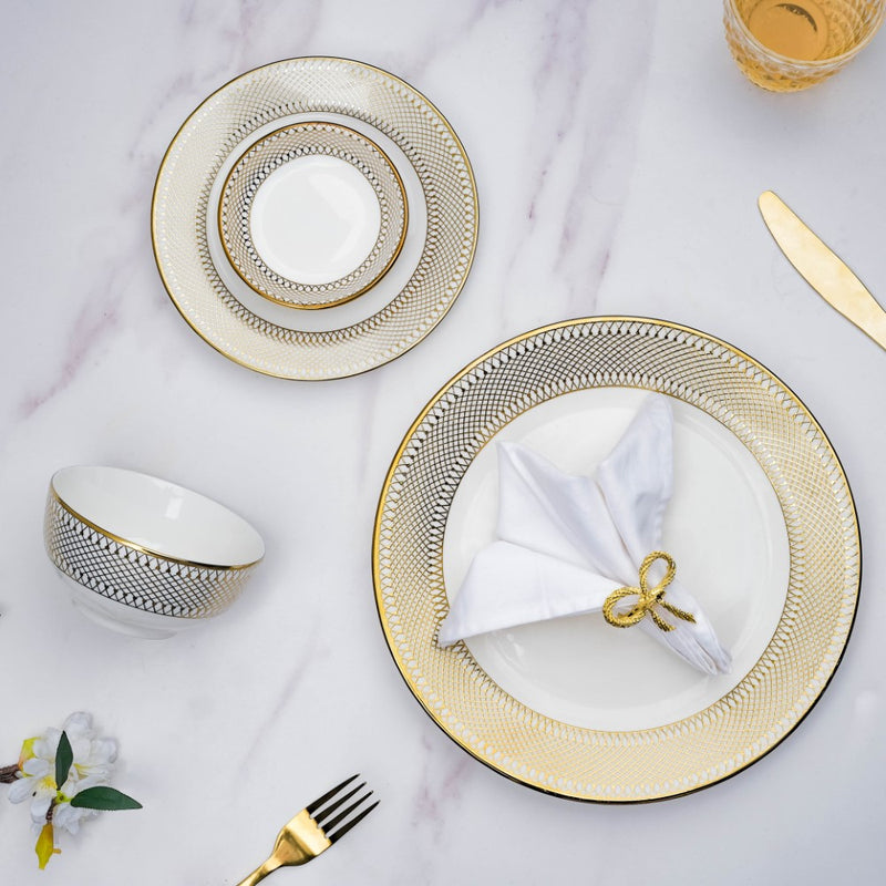 Aurelea 33 Piece Dinner Set For 6