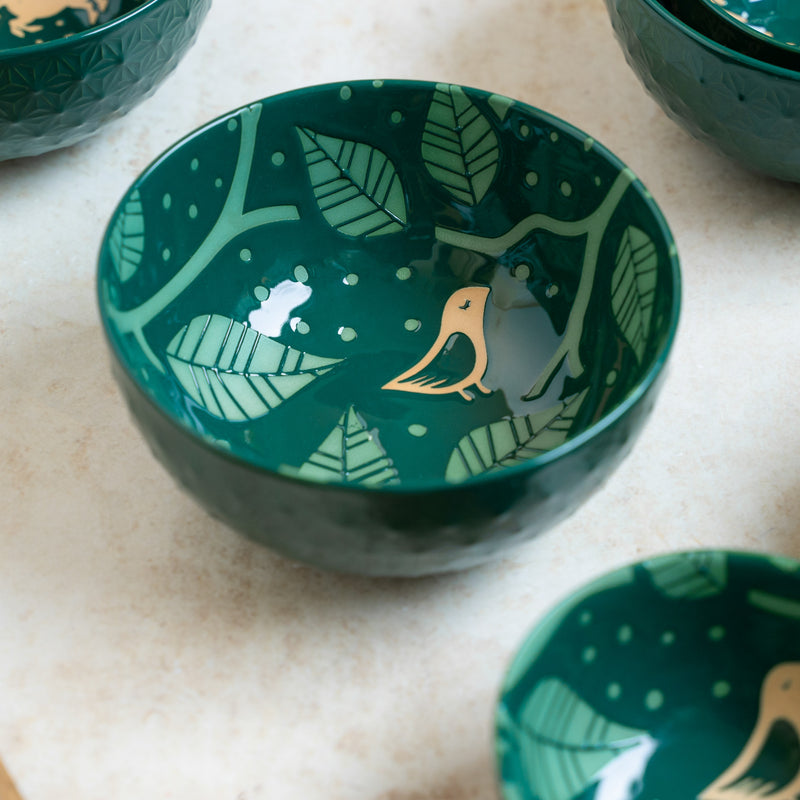 Natura Bowls Green - Bowl, ceramic bowl, serving bowls, noodle bowl, salad bowls, bowl for snacks, large serving bowl | Bowls for dining table & home decor