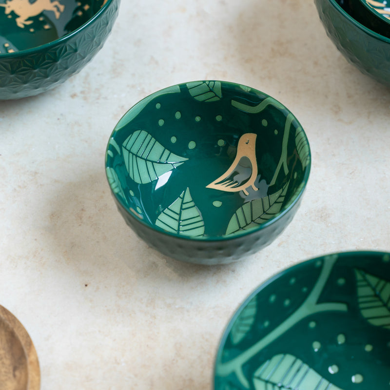 Natura Bowls Green - Bowl, ceramic bowl, serving bowls, noodle bowl, salad bowls, bowl for snacks, large serving bowl | Bowls for dining table & home decor