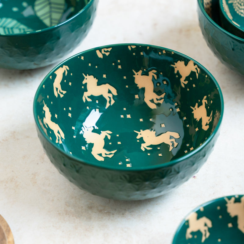 Natura Bowls Green - Bowl, ceramic bowl, serving bowls, noodle bowl, salad bowls, bowl for snacks, large serving bowl | Bowls for dining table & home decor