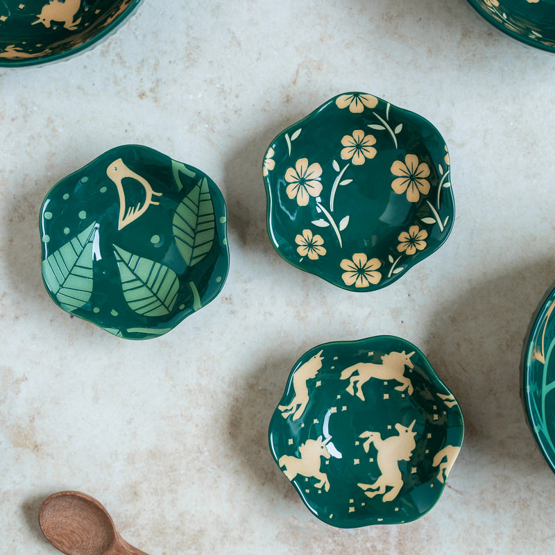 Small Plate Green - Serving plate, small plate, snacks plates | Plates for dining table & home decor