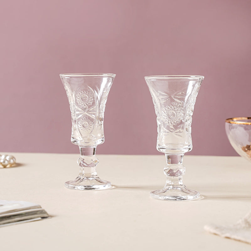 Designed Small Stemmed Glass Set of 2