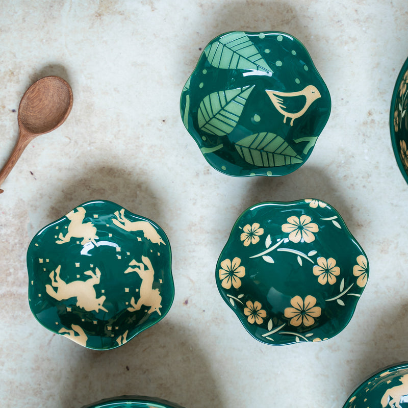 Small Plate Green - Serving plate, small plate, snacks plates | Plates for dining table & home decor