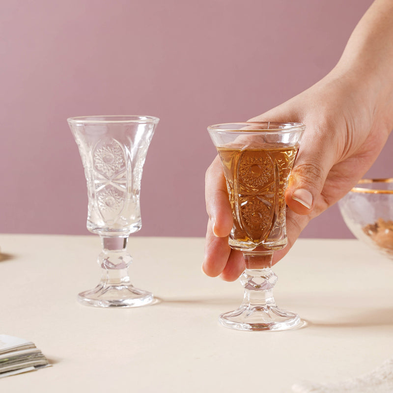 Designed Small Stemmed Glass Set of 2