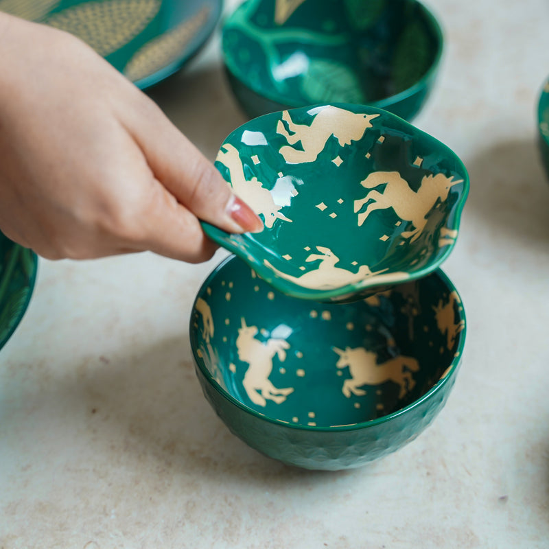 Small Plate Green - Serving plate, small plate, snacks plates | Plates for dining table & home decor