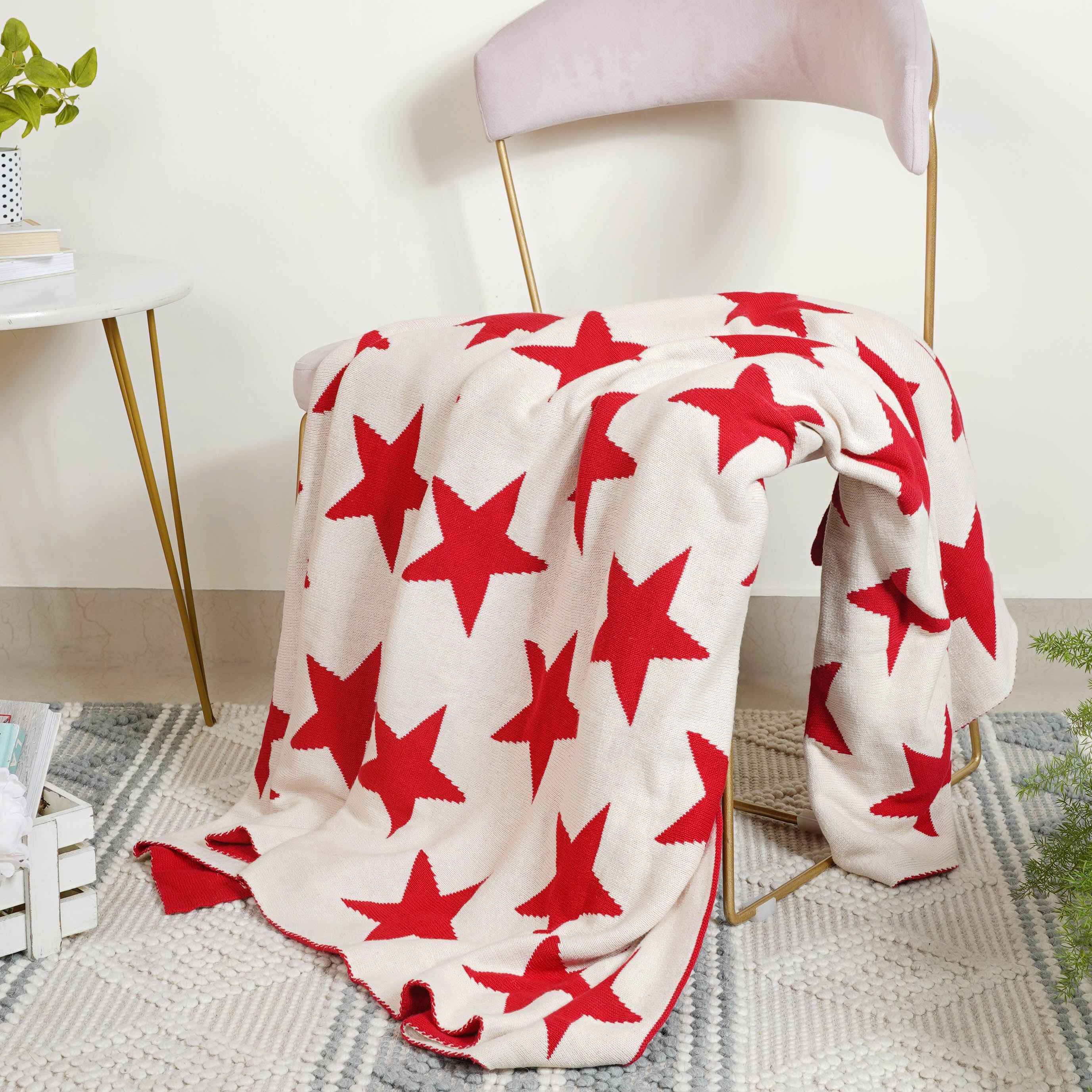 Red Star Throw Online Premium Throw Blanket Nestasia