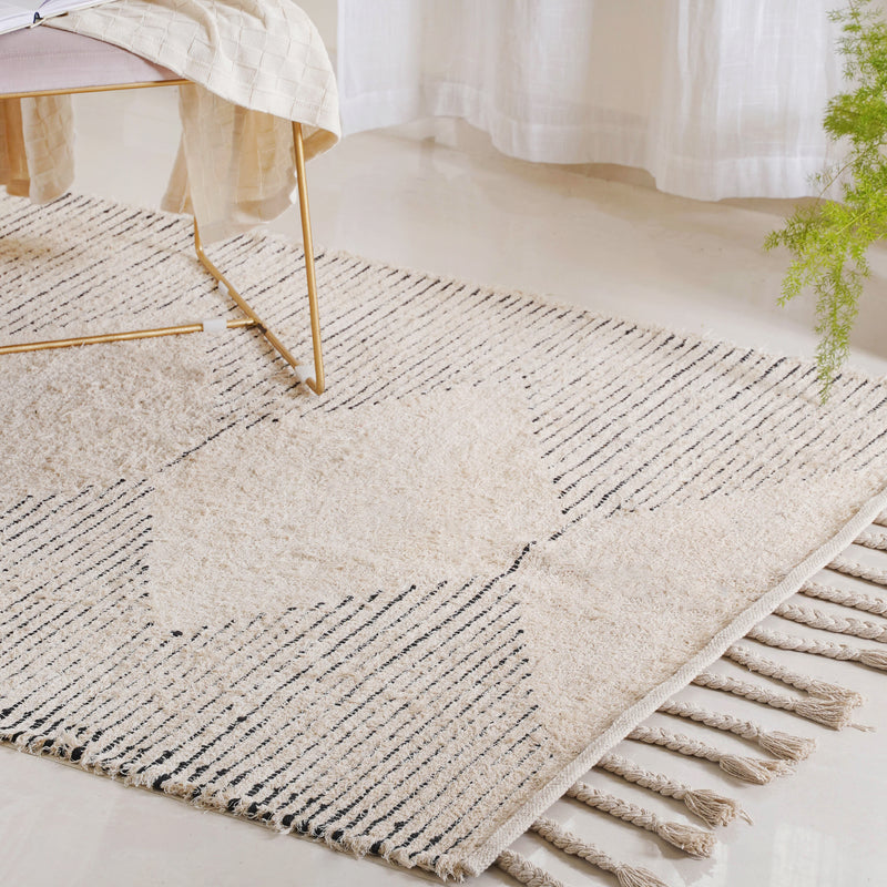 Beige Rug for Living Room