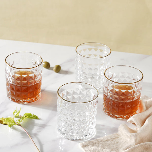 Modern Drinking Glass Set of 4