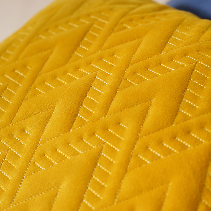 Geometric Sunshine Yellow Cushion Cover 16 inch