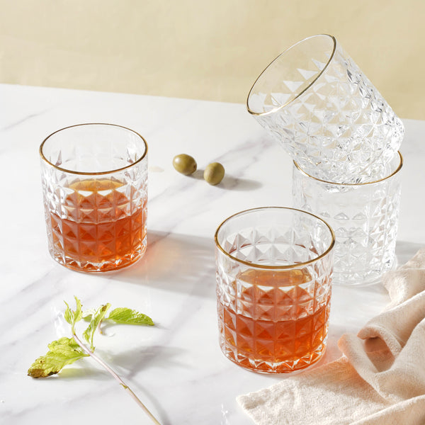 Modern Drinking Glass Set of 4