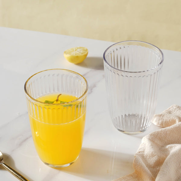 Transparent Drinking Glass Set of 2