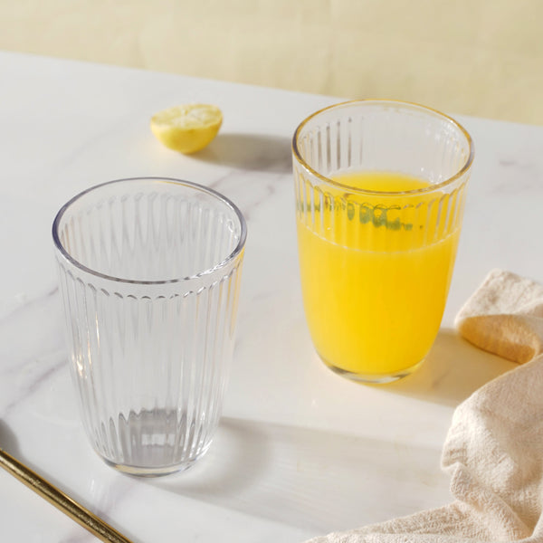 Transparent Drinking Glass Set of 2