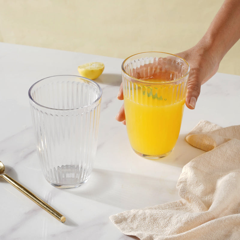 Transparent Drinking Glass Set of 2