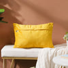 Eclectic Rectangle Velvet Cushion Cover Yellow 12x18 inch