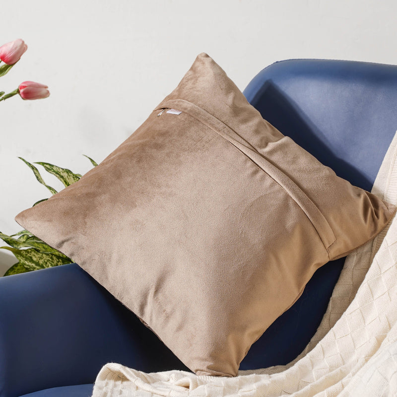 Beige Abstract Cushion Cover 16 inch
