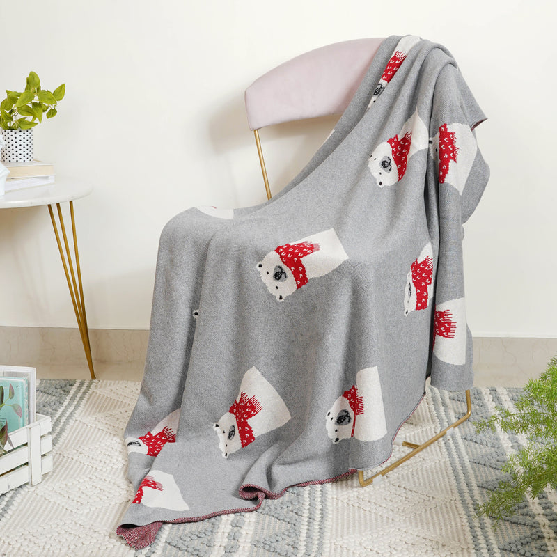 Grey Throw Cover