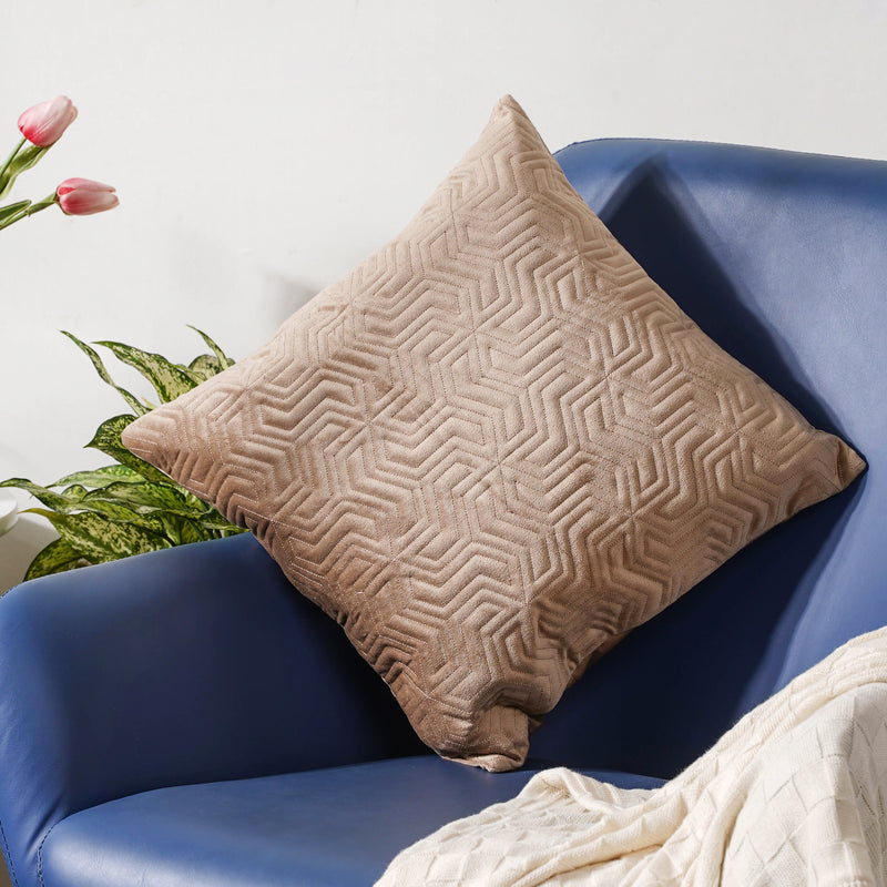 Beige Abstract Cushion Cover 16 inch