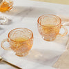 Amber Tea Cup Set of 2- Tea cup, coffee cup, cup for tea | Cups and Mugs for Office Table & Home Decoration