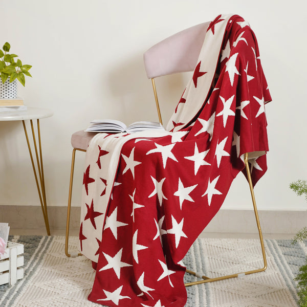 Maroon Star Throw