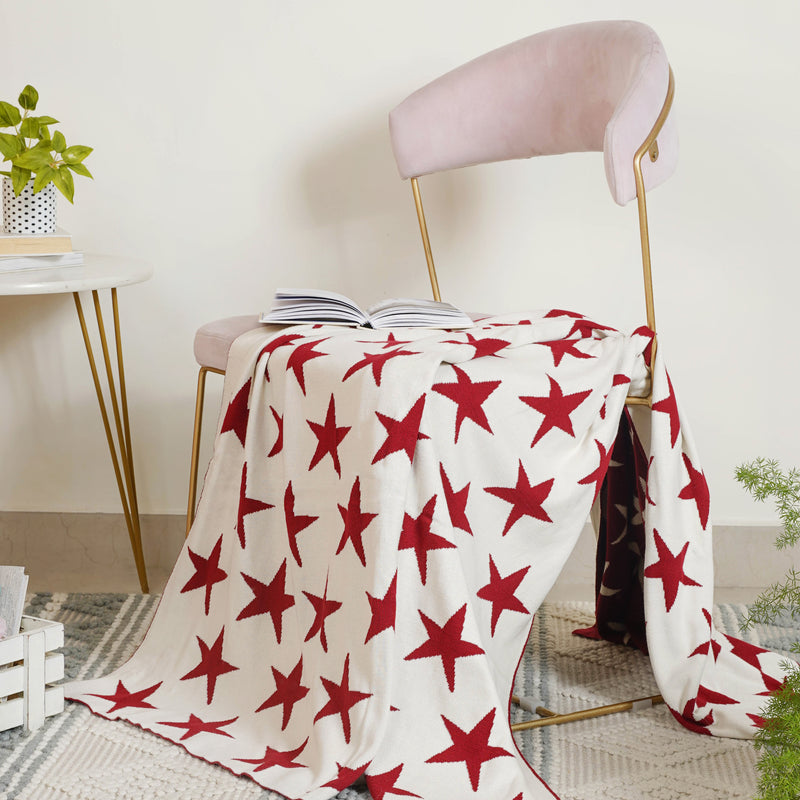 Maroon Star Throw