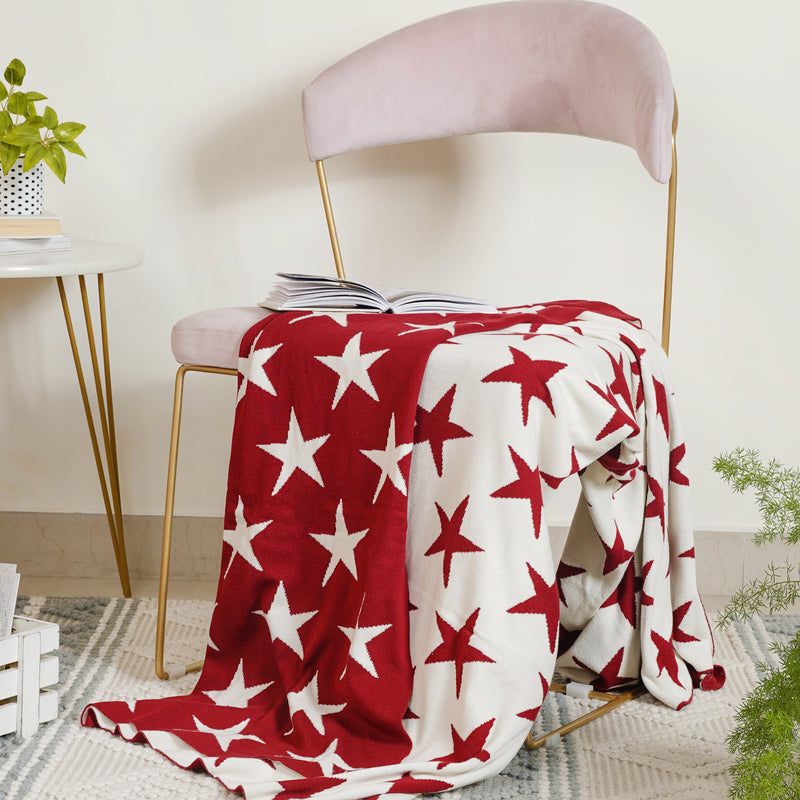 Maroon Star Throw