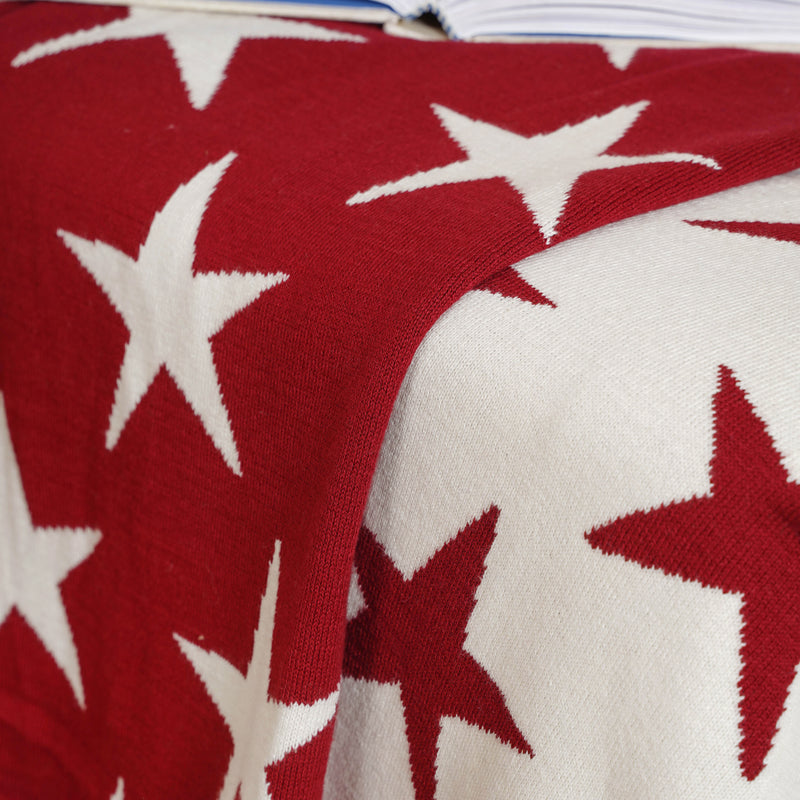 Maroon Star Throw