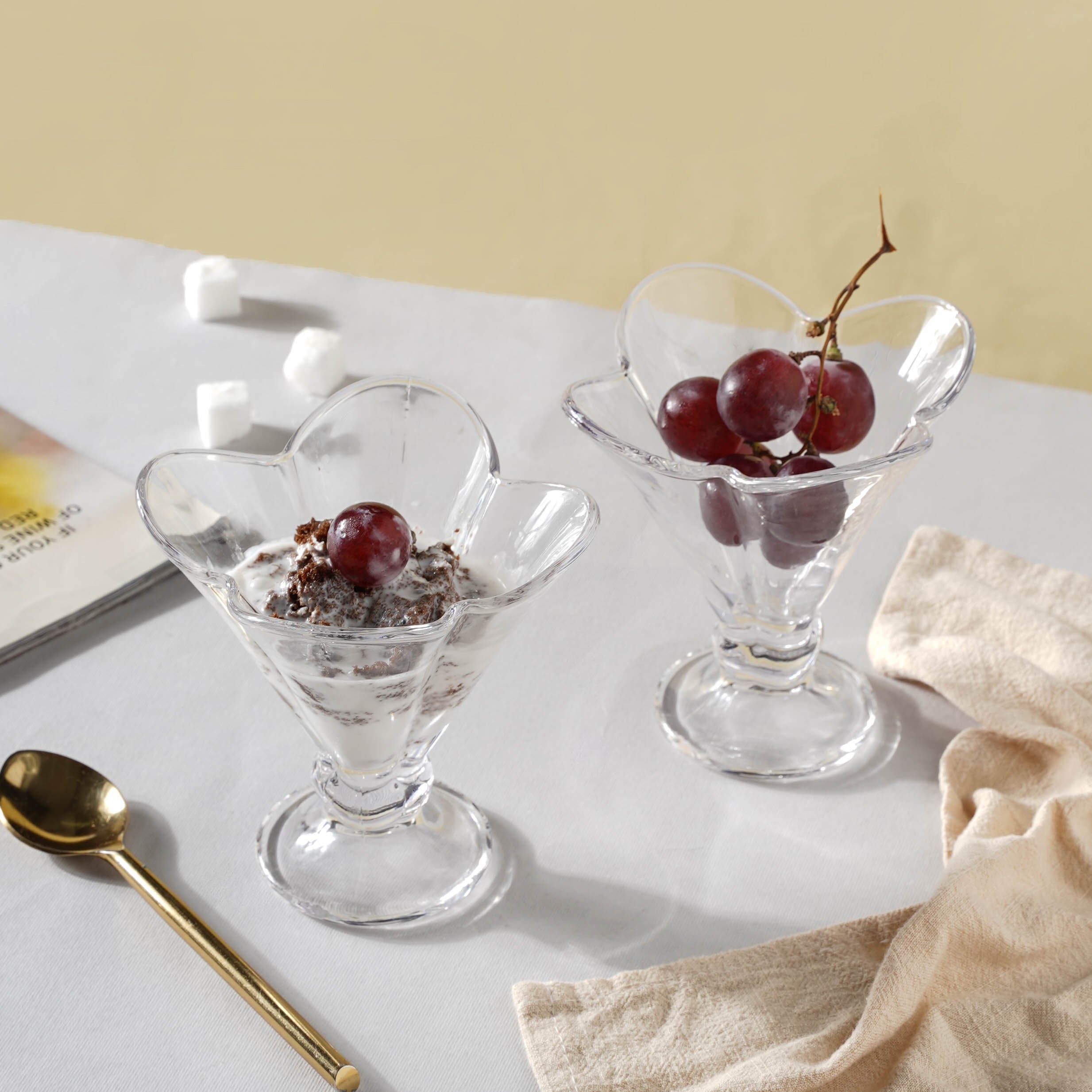 Transparent Dessert Glass Set of 2 Online - Premium Dessert Glass ...