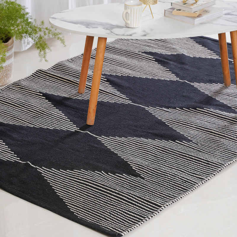 Black Diamond Rug for Living Room