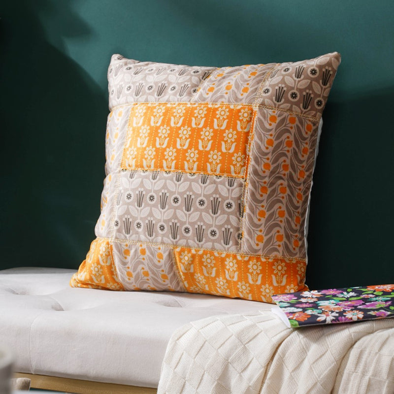 Floral Velvet Cushion Cover 16 inch