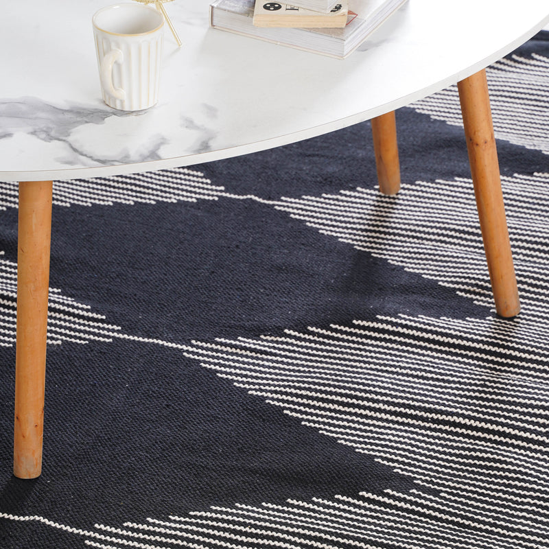 Black Diamond Rug for Living Room