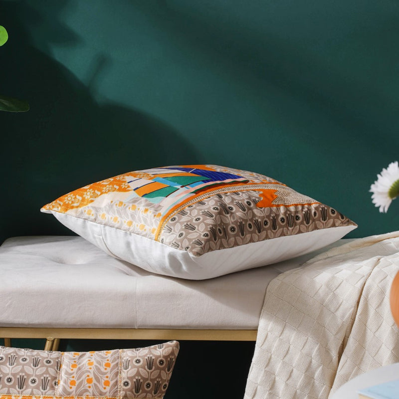 Twin Boats Velvet Cushion Cover 16 inch