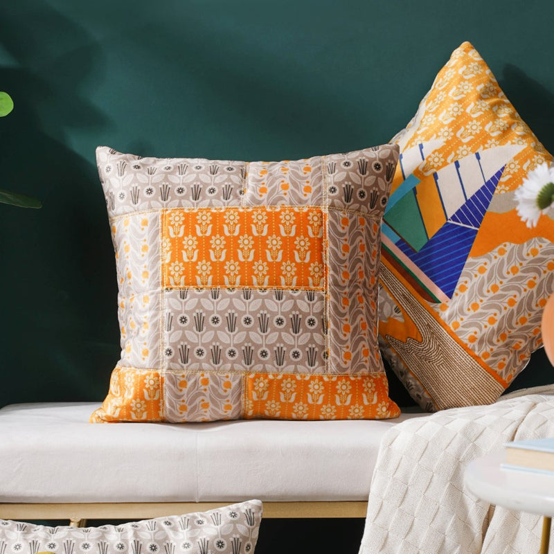 Twin Boats Velvet Cushion Cover 16 inch