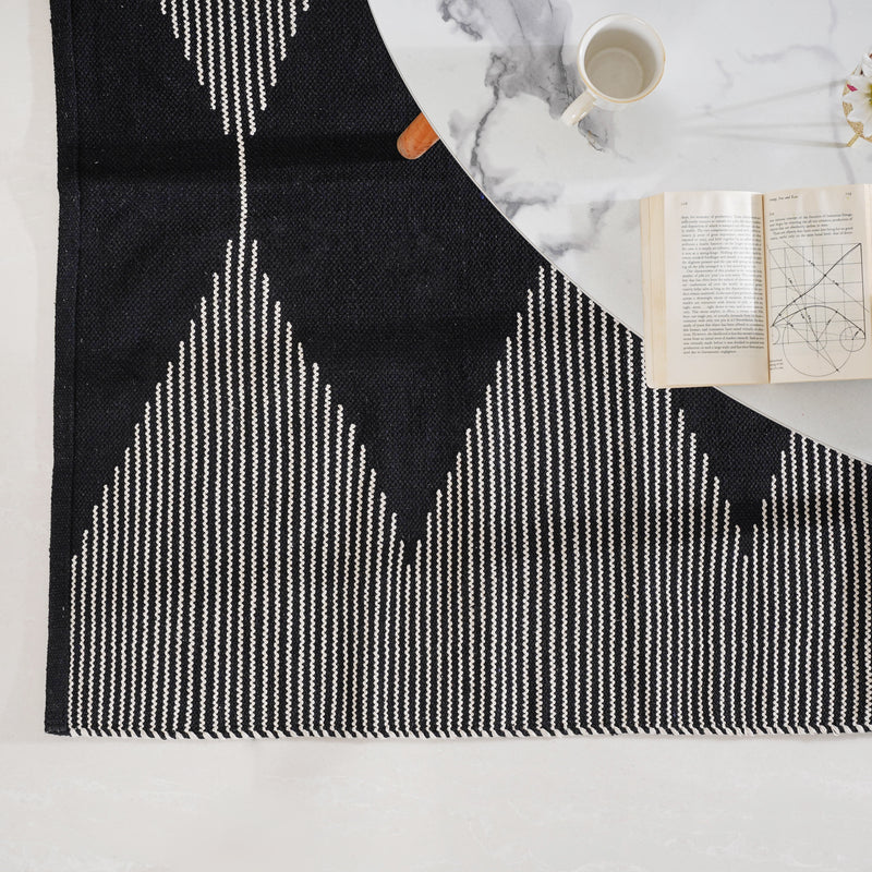 Black Diamond Rug for Living Room