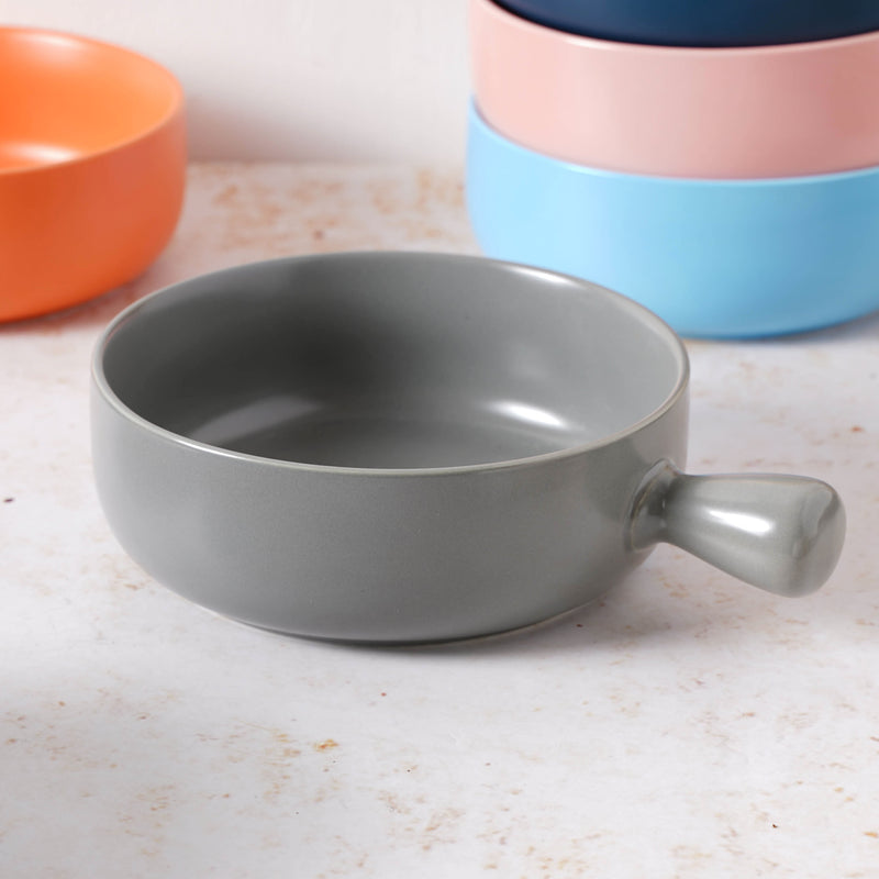 Oven Bowl With Lid - Ceramic bowl, salad bowls, serving bowl with lid, snack bowls, bowl with handle, oven bowl | Bowls for dining table & home decor