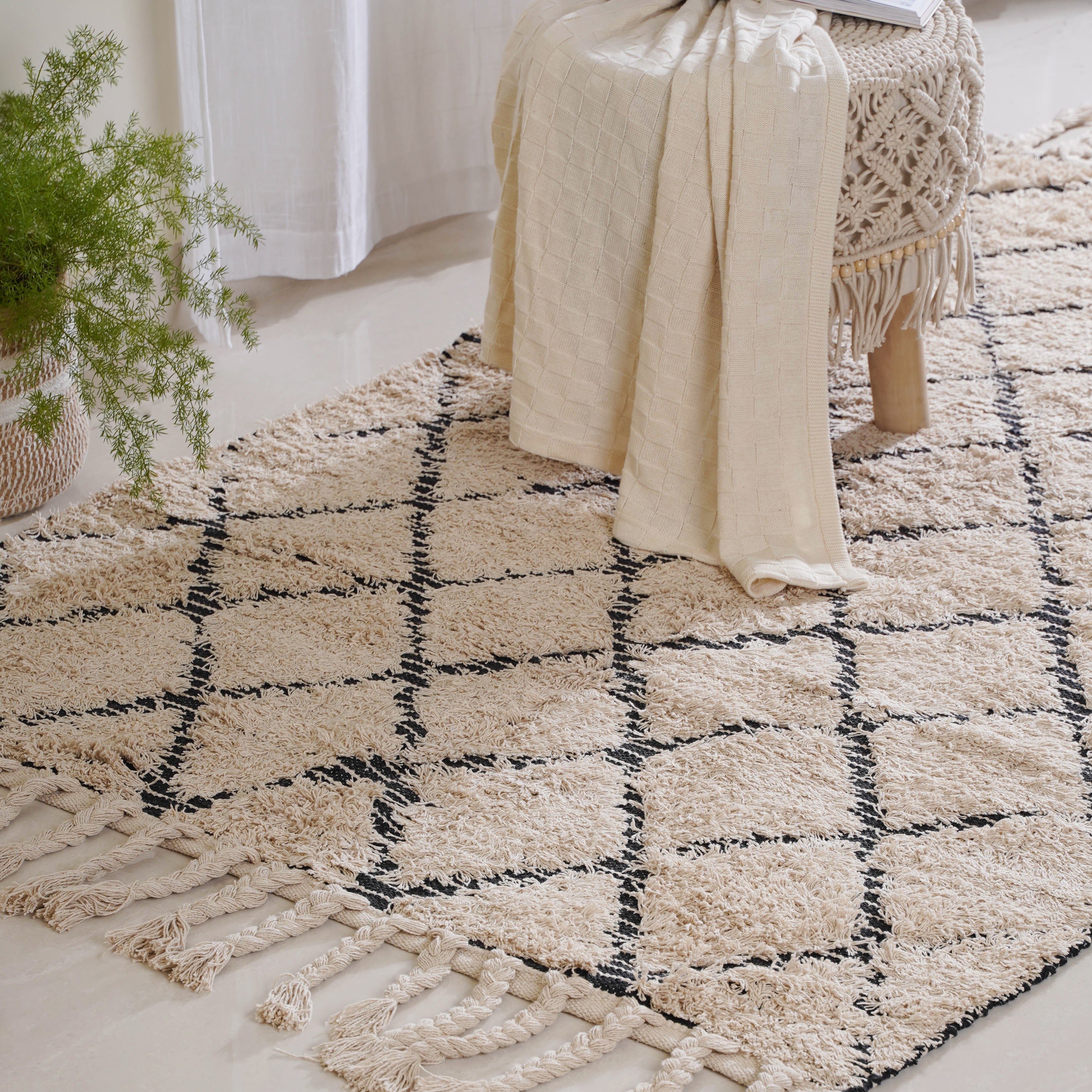 Bohemian Rug for Living Room Online - Premium Rug | Nestasia