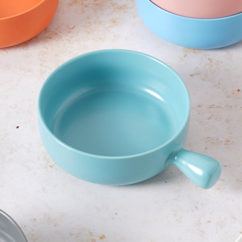 Oven Bowl With Lid - Ceramic bowl, salad bowls, serving bowl with lid, snack bowls, bowl with handle, oven bowl | Bowls for dining table & home decor