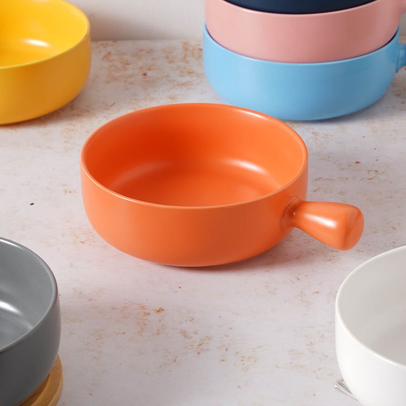 Oven Bowl With Lid - Ceramic bowl, salad bowls, serving bowl with lid, snack bowls, bowl with handle, oven bowl | Bowls for dining table & home decor