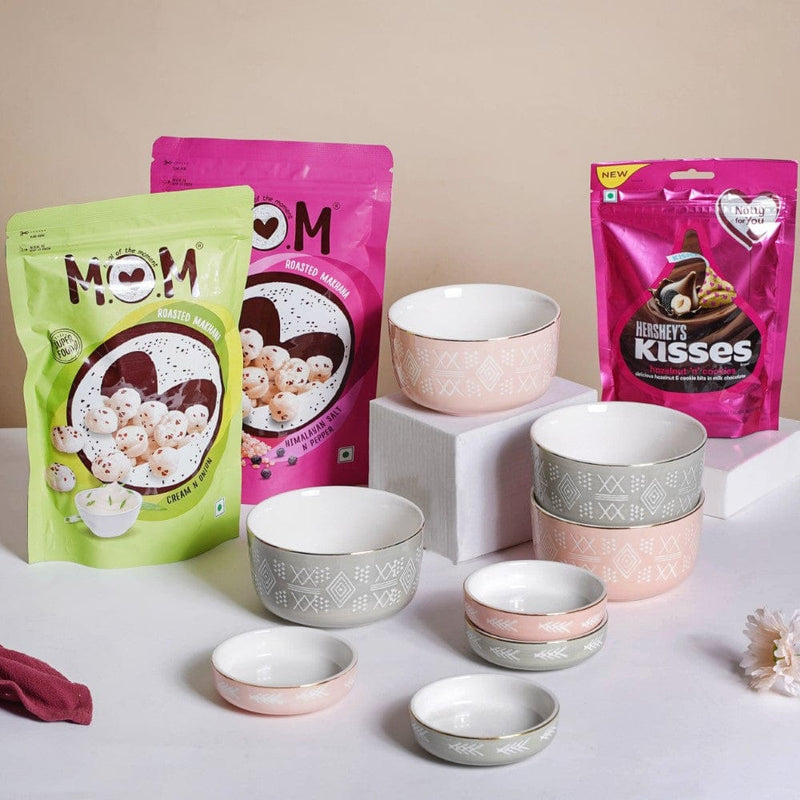 Azo Dessert Bowl And Plate Festive Hamper Set Of 12