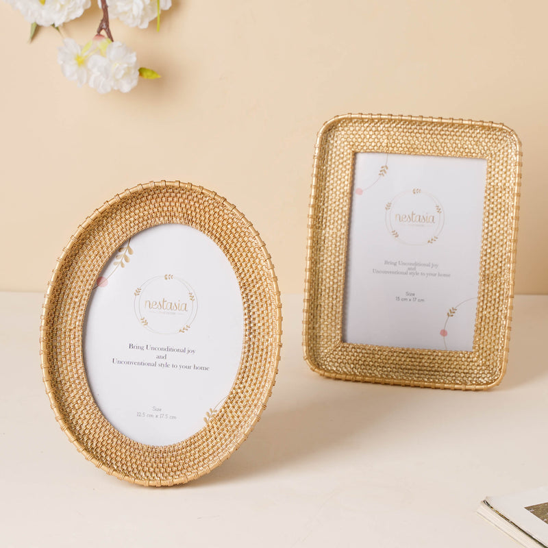 Gold Basket Photo Frame - Picture frames and photo frames online | Room decoration items