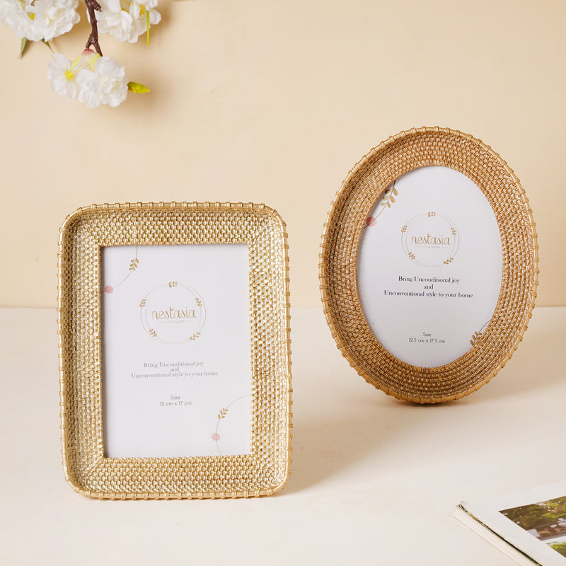 Gold Basket Photo Frame - Picture frames and photo frames online | Room decoration items