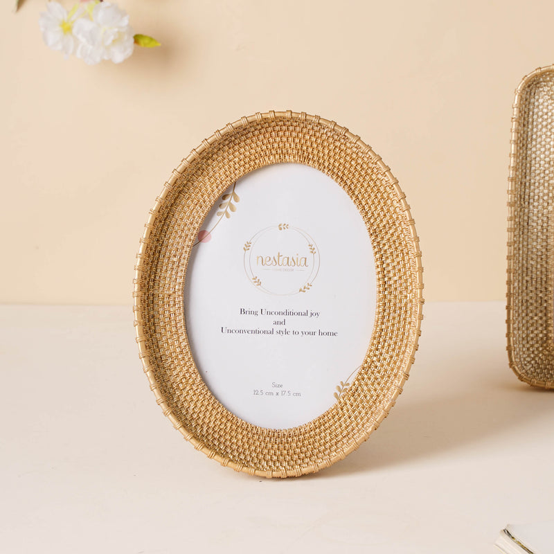 Gold Basket Photo Frame - Picture frames and photo frames online | Room decoration items