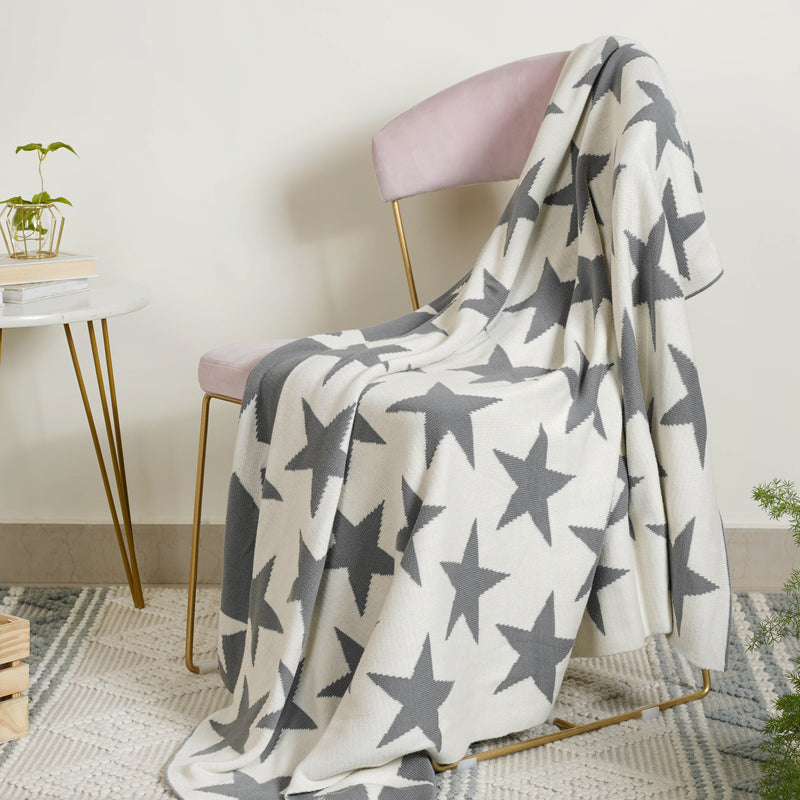 Grey Star Throw