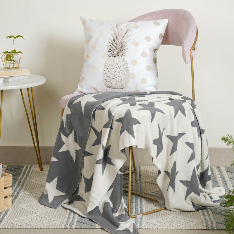 Grey Star Throw