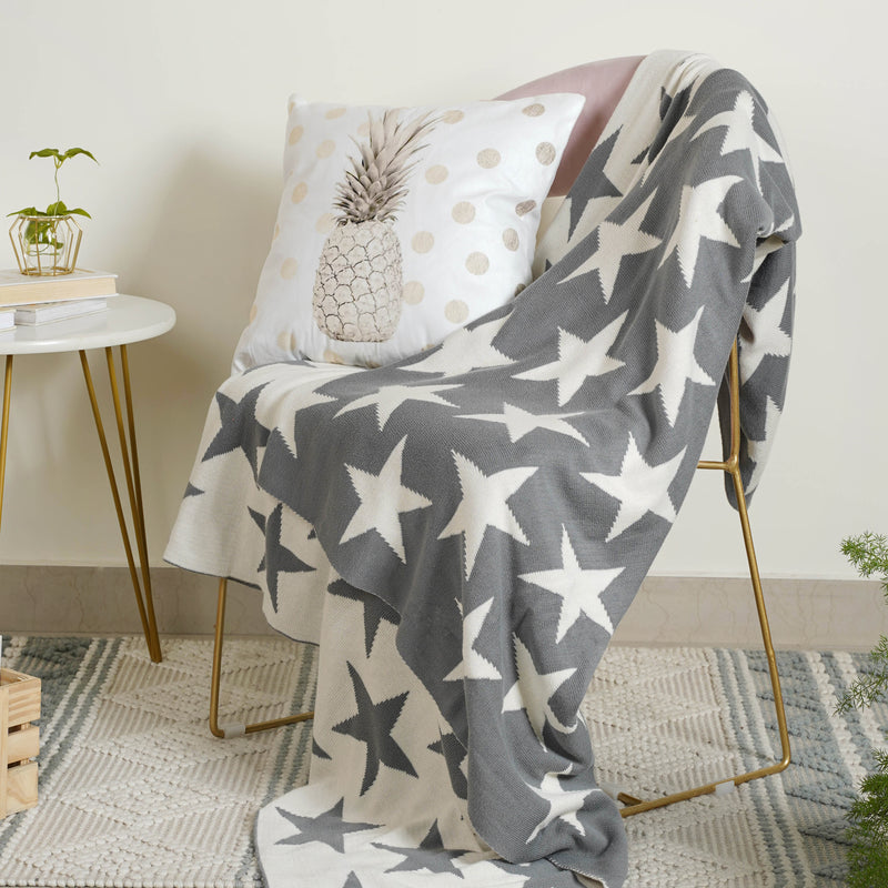 Grey Star Throw