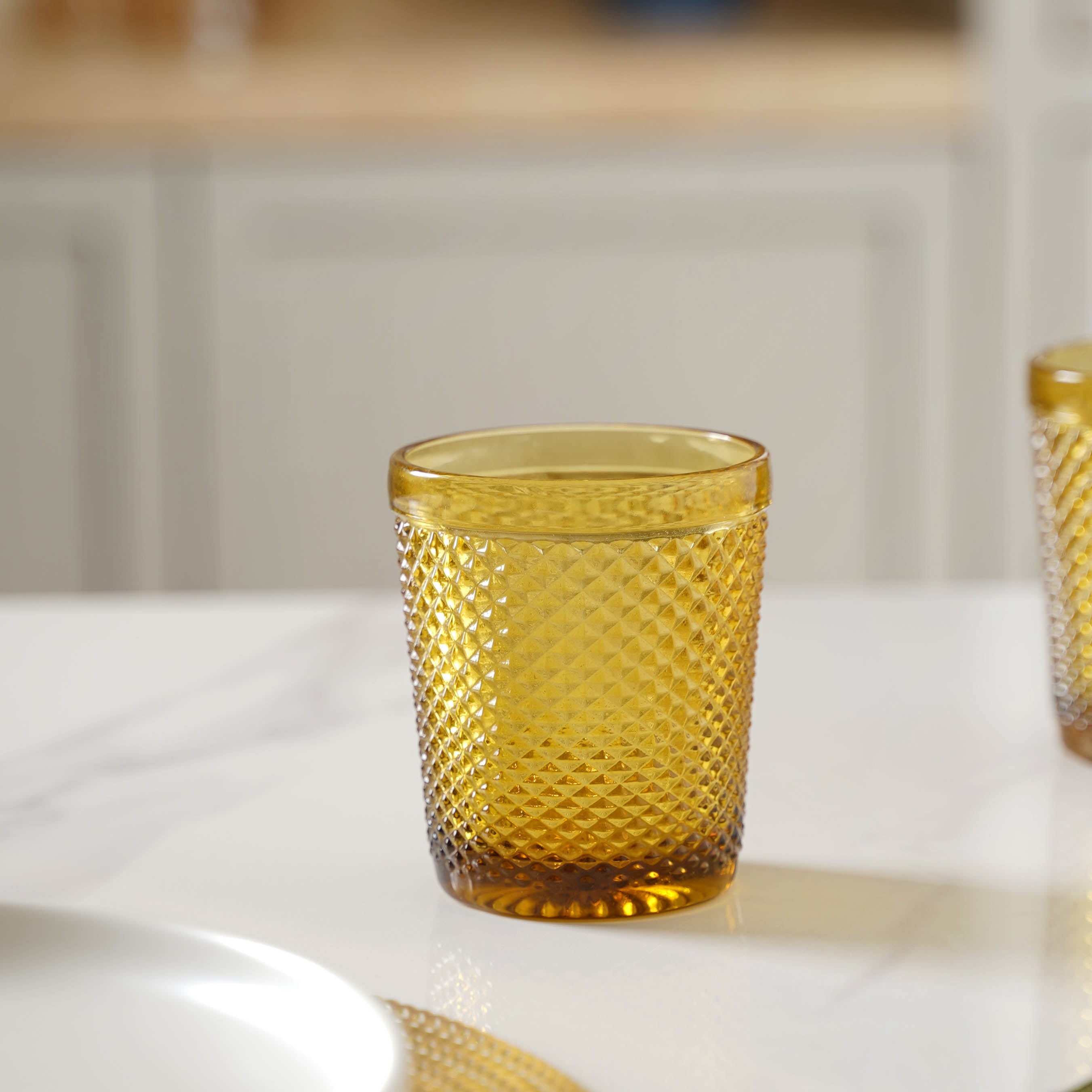 Amber Water Glass Set of 2