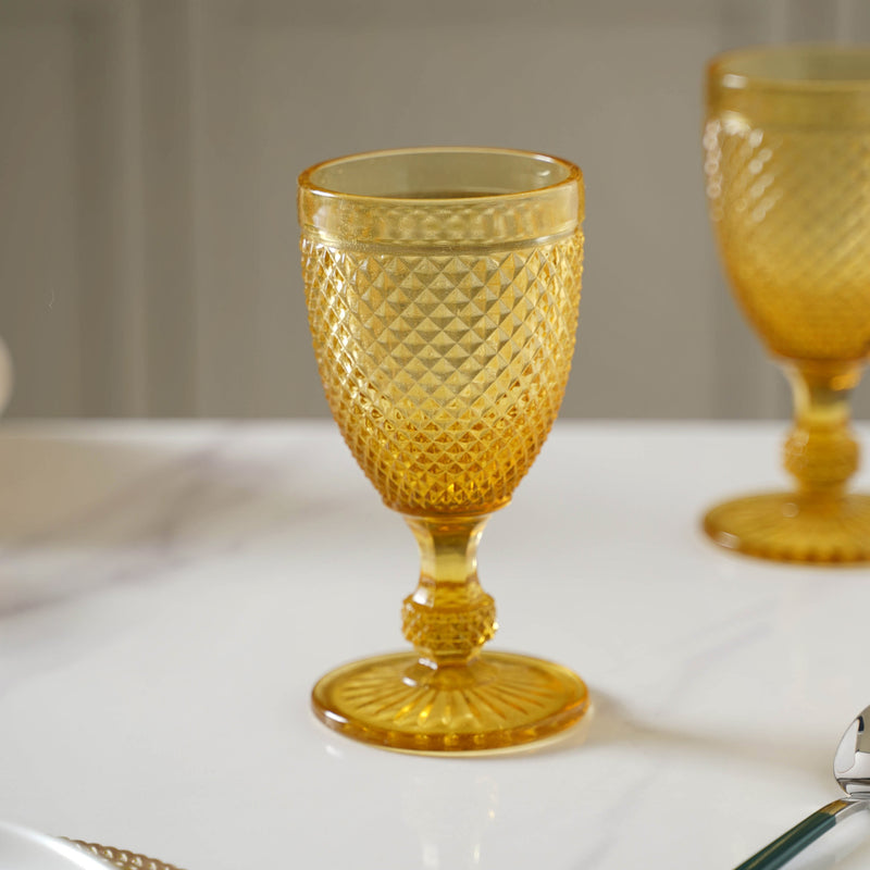 Stemmed Crystal Glass Set of 2